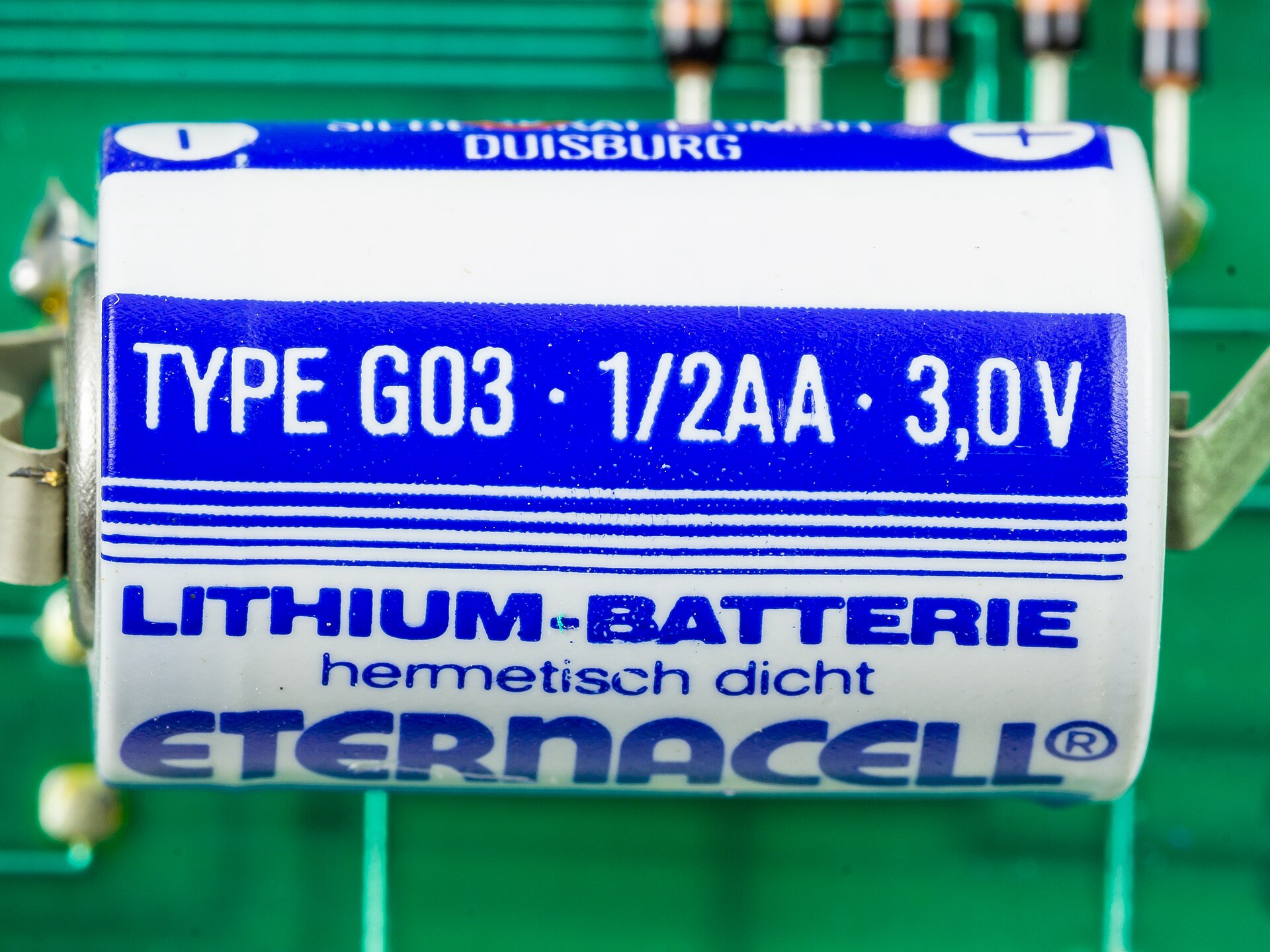 FeAp 92-1a - keyboad and display PCB - Eternacell Lithium battery G03-8631